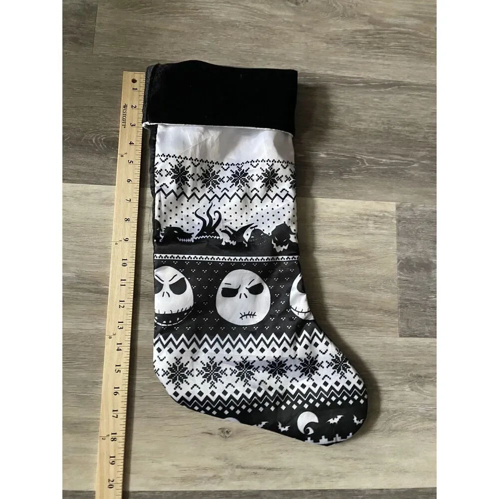 Jack Skellington Angry Face Ugly Pattern Halloween Christmas Stocking Disney